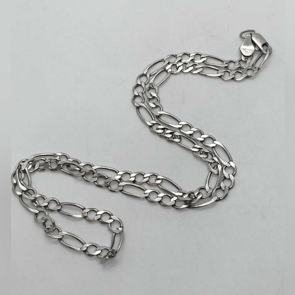 Vtg 925 Sterling Silver 3-1 Figaro Chain | 19” L | 5mm W | 8.6g